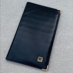 Dunhill Elegant Black Wallet with Gold Accents